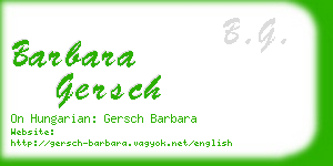 barbara gersch business card